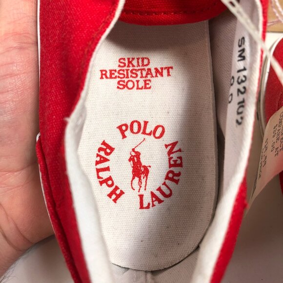 Polo Ralph Lauren CP RL-92 1992 Canvas Shoes 90s 132102 Red Size 8D Vintage NWT main image 11